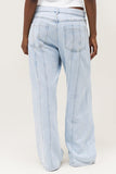 KATCH ME Street Mid-Rise Adjustable Button Lines Modify Wide Leg Jeans