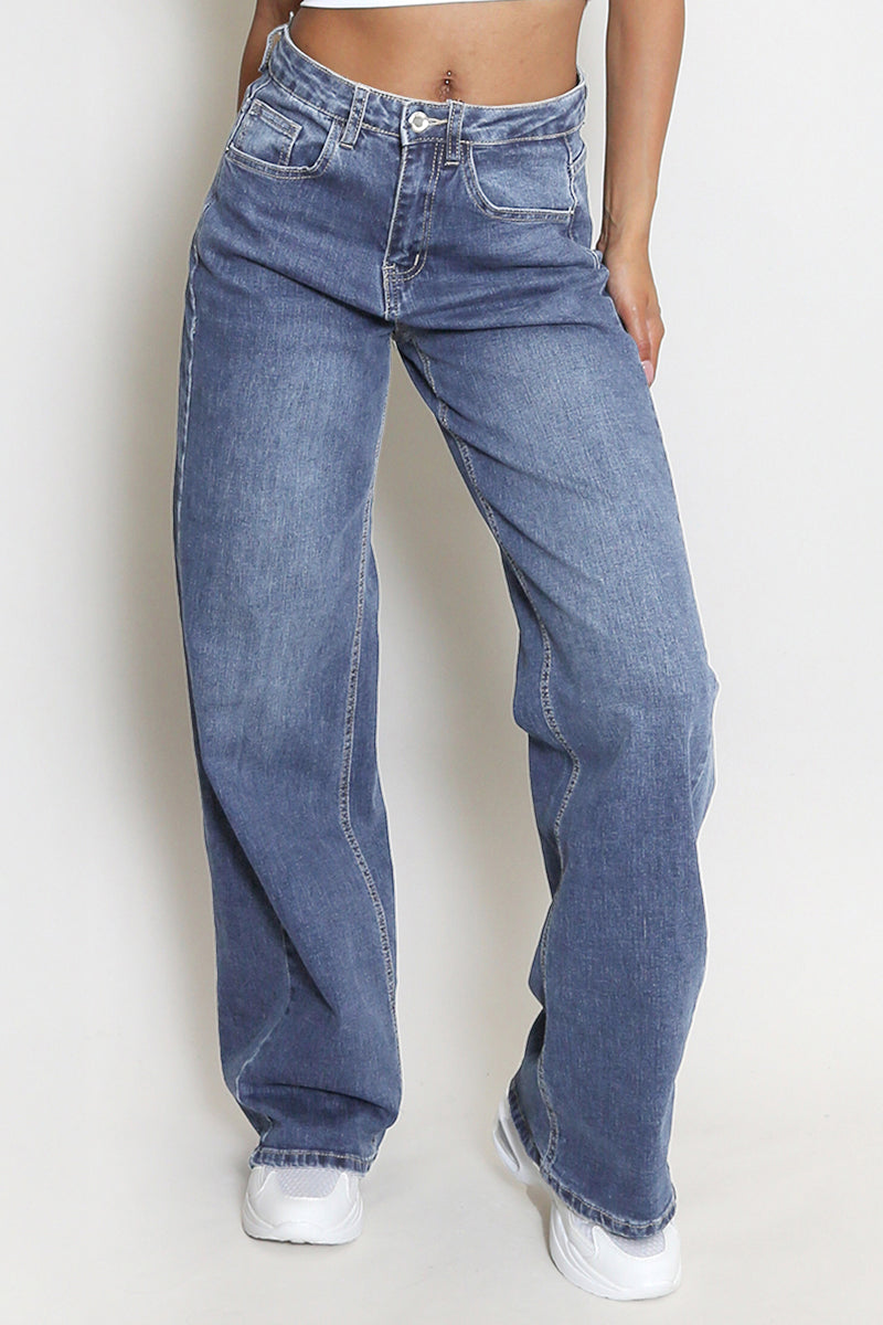 KATCH ME 【Tall】Casual Mid-Rise Denim Multi-Pocket Stretchy Jeans (Copy) Trousers 37.99