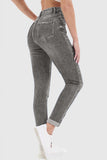 Casual Mid Rise Solid Slim Fit Jeans