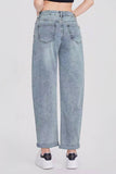 KATCH ME Mid-Rise Wide Leg Jeans: Stylish Roll Cuff, Vintage Multi-Pocket, Street Style Trousers