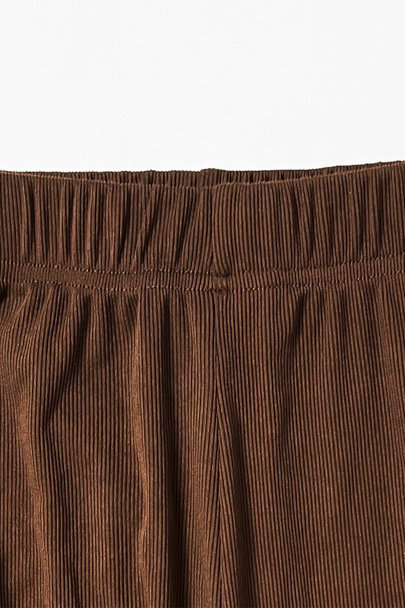 KATCH ME Summer Co-ord Set: Solid Color Shelf-Bra Tank Top & Wide Leg Trousers