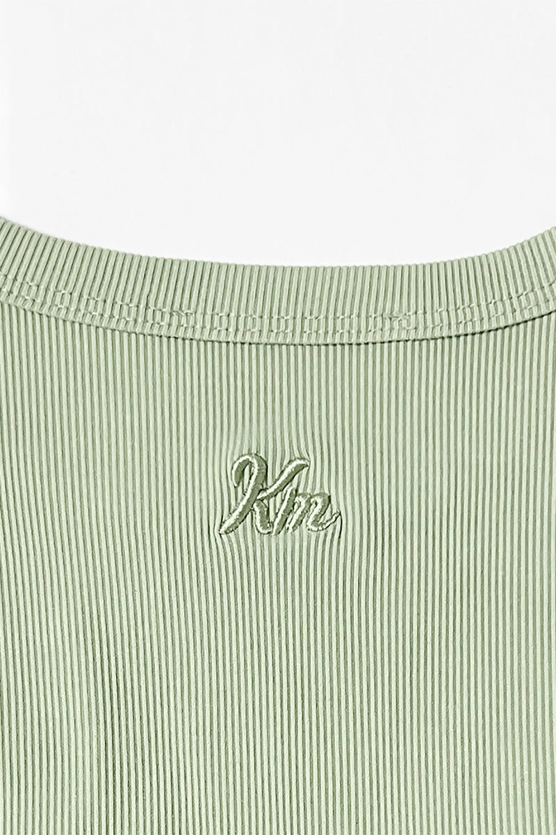 KATCH ME Summer Co-ord Set: Solid Color Shelf-Bra Tank Top & Wide Leg Trousers