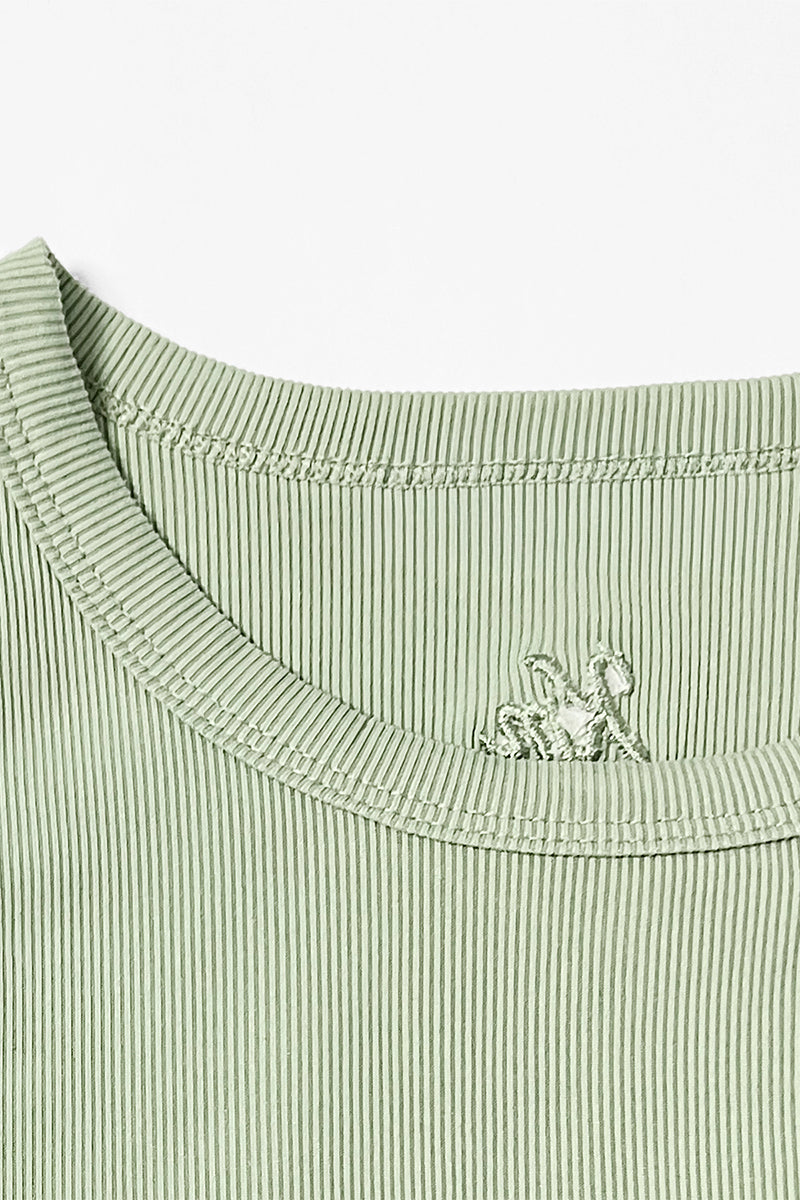 KATCH ME Summer Co-ord Set: Solid Color Shelf-Bra Tank Top & Wide Leg Trousers