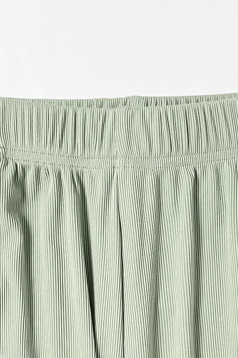 KATCH ME Summer Co-ord Set: Solid Color Shelf-Bra Tank Top & Wide Leg Trousers