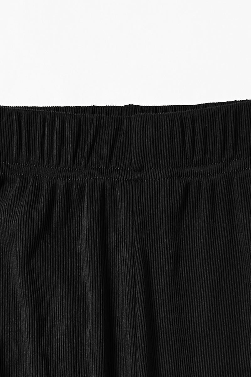 KATCH ME Summer Co-ord Set: Solid Color Shelf-Bra Tank Top & Wide Leg Trousers