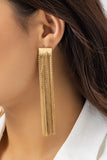Gold K Alloy Tassel Fashion Earrings