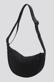 Black Dumpling Bag High Capacity Shoulder Bag With Adjustable Straps