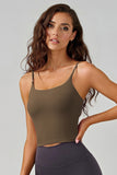 KatchMe Soft Seamless Thin Strap Breathable Built-in Bra Padded Camisole
