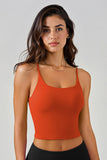 KatchMe Soft Seamless Thin Strap Breathable Built-in Bra Padded Camisole