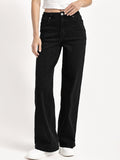 【Tall】Casual Mid-Rise Denim Multi-Pocket Wide Leg Jeans