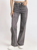 【Tall】Casual Mid-Rise Denim Multi-Pocket Wide Leg Jeans