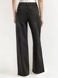 【Tall】Casual Mid-Rise Denim Multi-Pocket Wide Leg Jeans