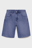KATCH ME Classy Mid-Rise Tassel Hem Baggy Denim Shorts