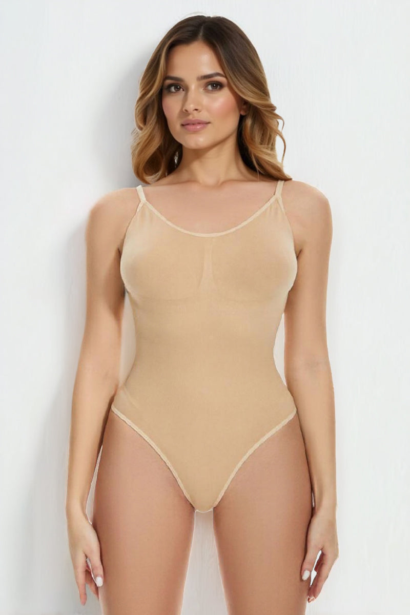 KATCH ME Solid Thin Strap Shaping Bodysuit