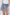 KATCH ME Layered High Waist Raw Hem Denim Skorts With Tassel Detail