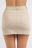 Classy Mid Rise Multi-Pocket Denim Skirt