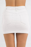 Classy Mid Rise Multi-Pocket Denim Skirt
