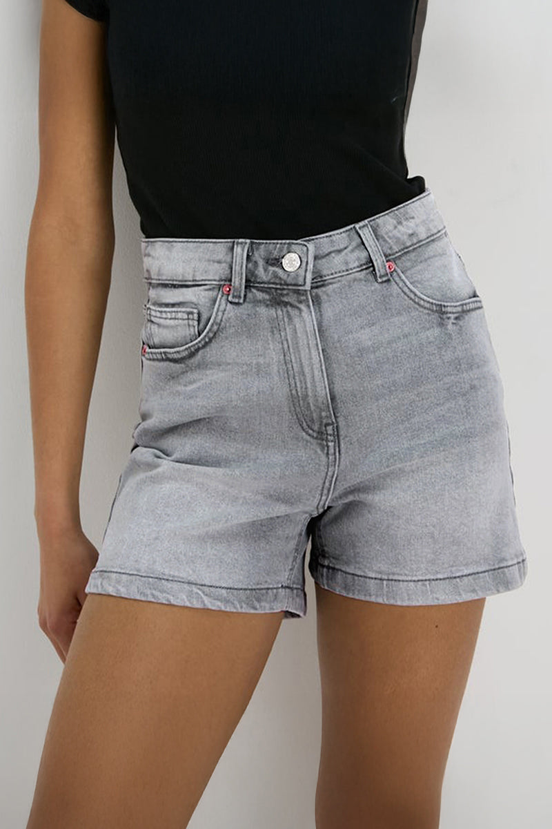 KATCH ME High Waist Multi-Pocket Denim Shorts