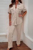 KATCH ME Pleated fabric top and pants suit