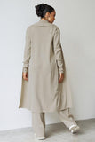 Turtle Neck Tank & Wide Leg Trousers with Cardigan Three-Piece Set