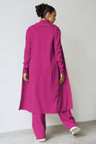 Turtle Neck Tank & Wide Leg Trousers with Cardigan Three-Piece Set