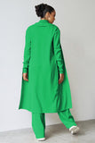 Turtle Neck Tank & Wide Leg Trousers with Cardigan Three-Piece Set