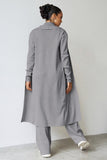 Turtle Neck Tank & Wide Leg Trousers with Cardigan Three-Piece Set