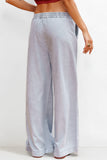 KATCH ME Leisure Low Rise Drawstring Wide Leg Trousers