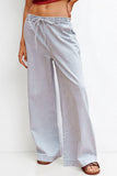 KATCH ME Leisure Low Rise Drawstring Wide Leg Trousers