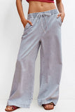 KATCH ME Leisure Low Rise Drawstring Wide Leg Trousers  61.99
