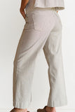 KATCH ME Elegant High Waist Wide Striped Multi-Pocket Jeans