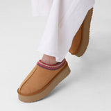 KatchMeUK Women's Comfort Versatile Plush Faux Fur Platform Warm Slippers, Winter Suede Non-Slip Footwear, Leisure Slip-On with Chunky Sole, Thermal Boots