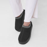 KatchMeUK Women's Comfort Versatile Plush Faux Fur Platform Warm Slippers, Winter Suede Non-Slip Footwear, Leisure Slip-On with Chunky Sole, Thermal Boots