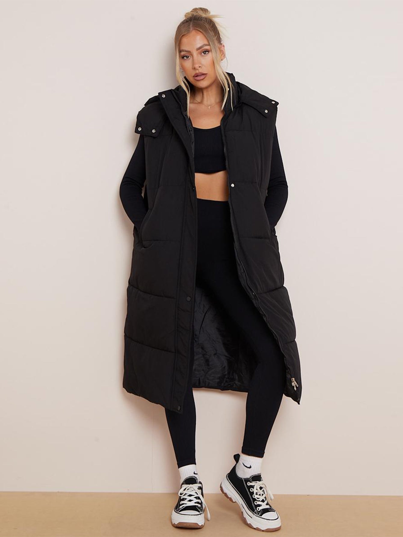 Katch Me Look Solid Color Stylish Hooded Waist Tie Cotton – KATCH ME