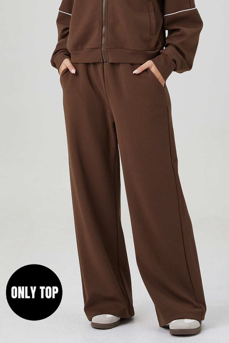 KATCH ME Minimalist Solid Side Pocket Loose Wide Leg Trousers
