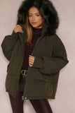 Cappotto termico in cotone con cappuccio e cerniera, versatile ed elegante