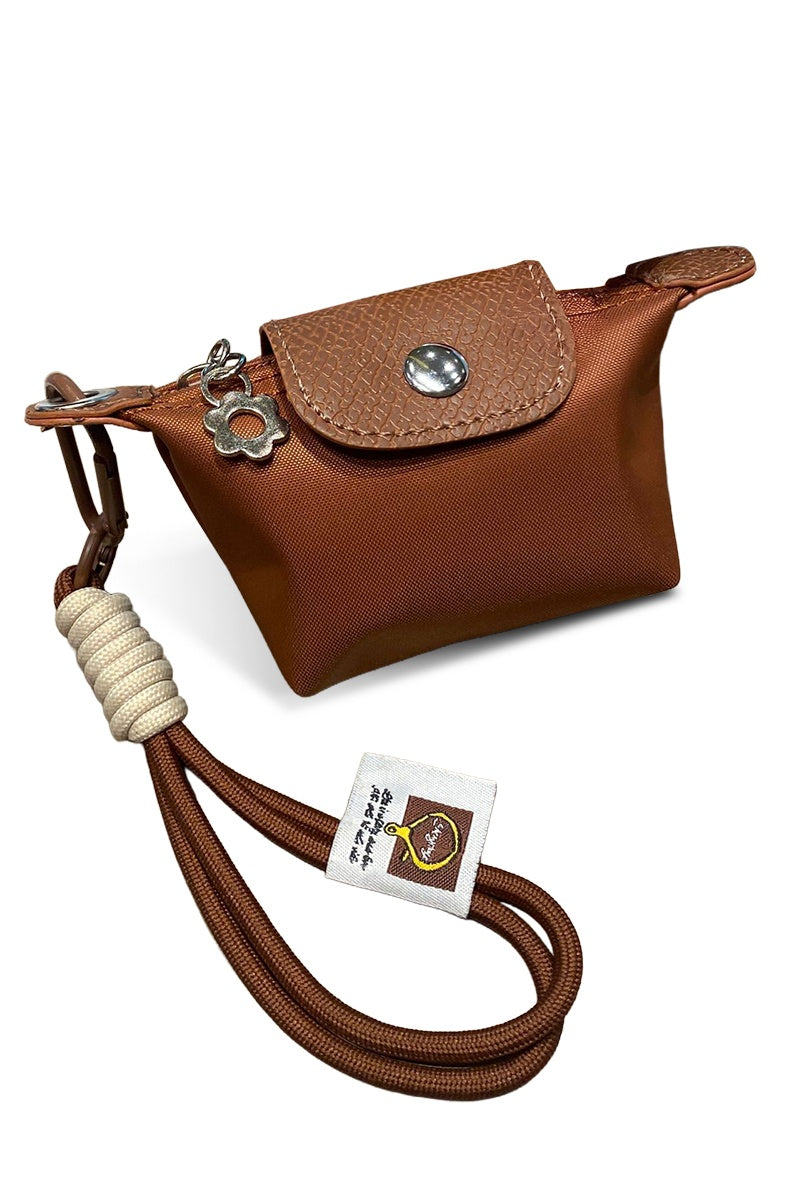 KatchMe Portable Mini Zipper Tote Keychain Wallet, Button Solid Color Nylon Coin Purse with Wrist Strap, Stylish & Functional Accessory