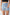 KATCH ME Layered High Waist Raw Hem Denim Skorts With Tassel Detail