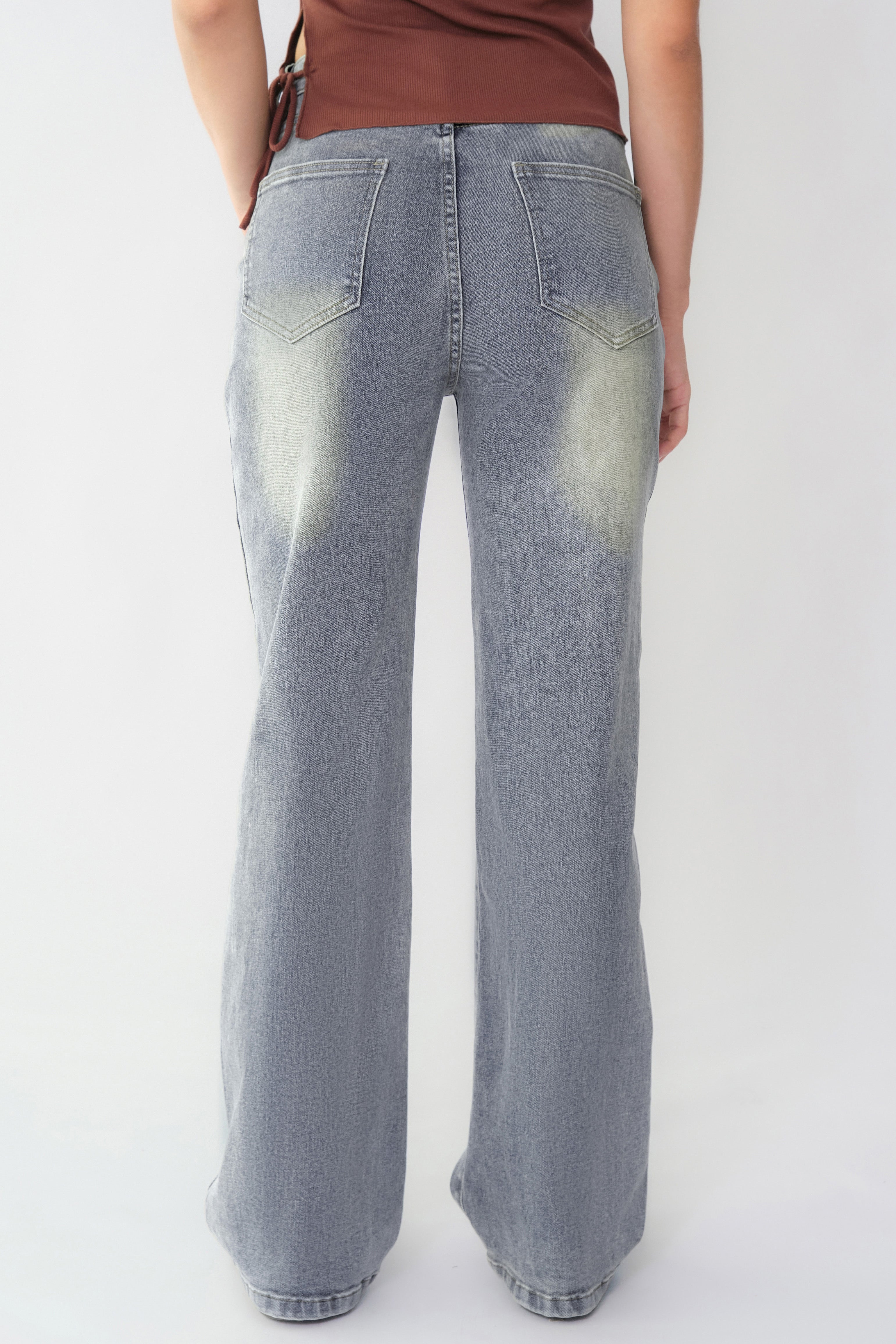 Petite Casual Mid Rise Denim Multi Pocket Stretchy Jeans