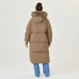 Katch Me Look Women's Leisure Fluffy Hooded Flap Pocket Zipper & Button Thick Coat, Cozy Outerwear Jacket for Winter, Versatile Solid Color Outfits