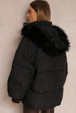 Cappotto termico in cotone con cappuccio e cerniera, versatile ed elegante