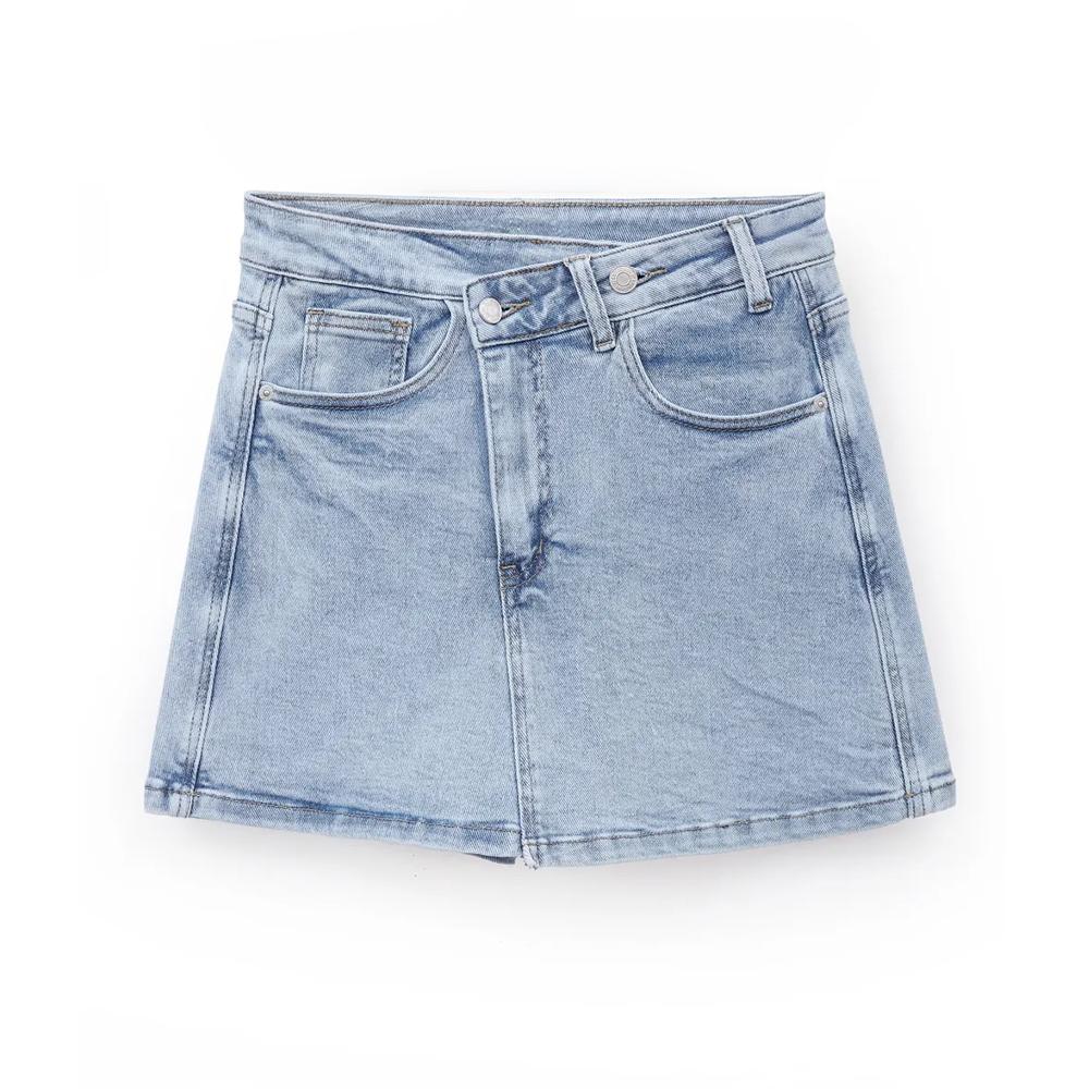 KATCH ME Denim Skorts Mid Rise Multi Pocket Street Style