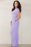 Casual Partial Button Slim Top & Wide Leg Trousers Co-ord