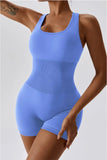 KATCH ME Baby Blue Thin Waist Stretch Vest Playsuit Playsuit 