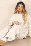 KATCH ME Beige Casual Loose Top & Wide Leg Pants Co-ord Co-ord 