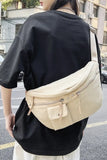 KATCH ME Beige Versatile Zipper Adjustable Crossbody Bag Accessories 