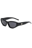 KATCH ME Black Frame & Grey Lens Strar Decor Light Weight UV Protection Sun Glasses Accessories 8.99