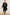 KATCH ME Black Notch Lapel Button Waist Tie Thermal Coat Coat