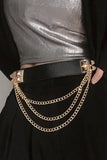 KATCH ME Black Rivet Multi Chain Belt  
