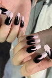 KATCH ME Black and Pink Flame Ballerina Press On Nail 24PCS Set Accessories 5.99